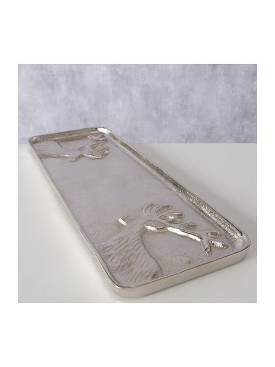 MSA Weihnachtlicher Salve Metallisch Silber L37xB13xD2cm.
