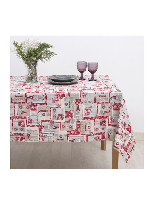 Dimeco Christmas Tablecloth Red L140xW300cm.