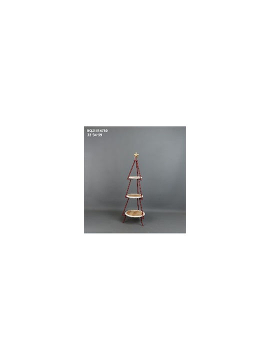 Metal Tree Stand with 3 Discs Φ33x99cm