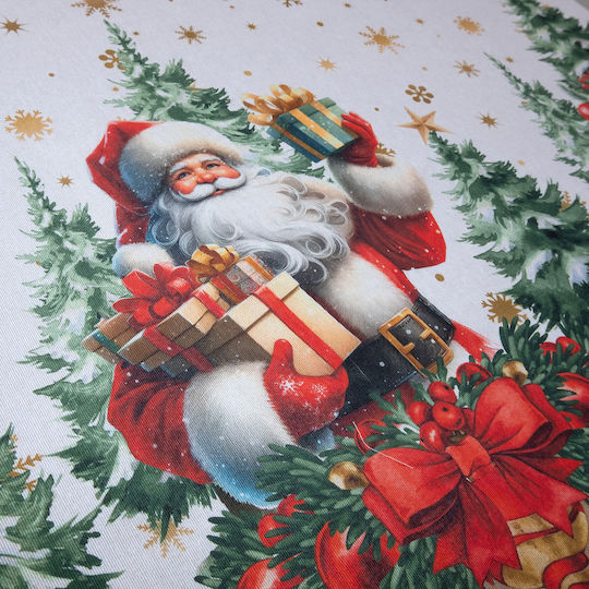 Viopros Christmas Tablecloth Fabric Multicolour L140xW140cm.