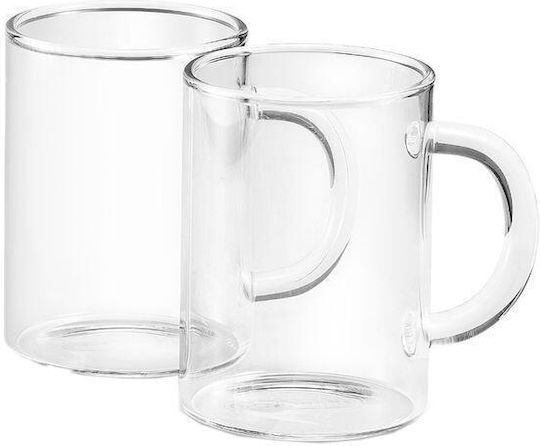 Delonghi Set 2 Borosilicate Glass Cups Delonghi Colorless