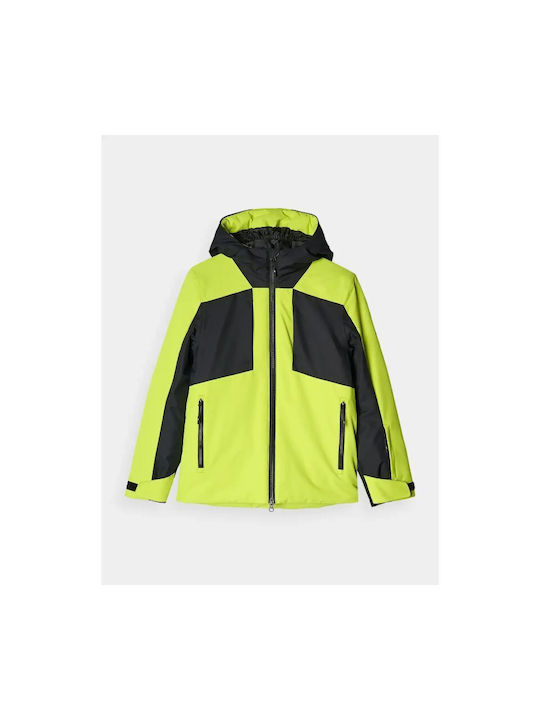 4F Kids Sports Jacket Windproof with Hood Yellow