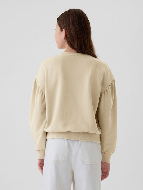 Kinder-Sweatshirt Beige Graphic