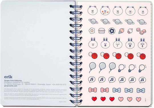 Line Friends Ημερήσιο Planner Σπιράλ 14.8x21εκ.
