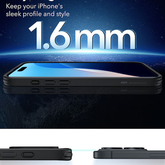 ESR Classic Hybrid Halolock Back Cover Σιλικόνης / Πλαστικό 0.7mm Διάφανο (iPhone 16)