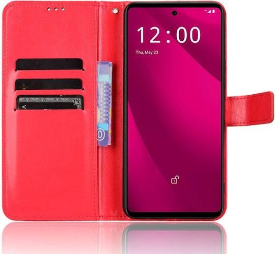 Wallet Δερματίνης / Πλαστικό / Σιλικόνης Κόκκινο (T Phone 2 Pro 5G)