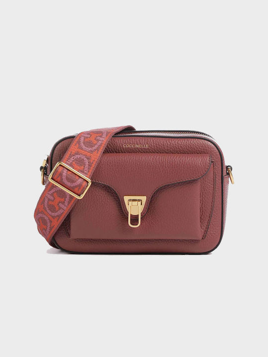 Coccinelle Leather Women's Bag Shoulder Burgundy