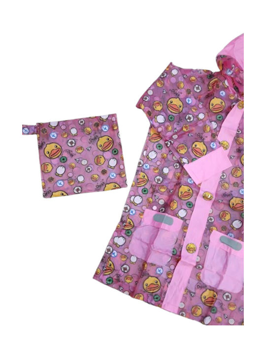 Domina Wasserdicht Kinderjacke mit Kapuze Pink