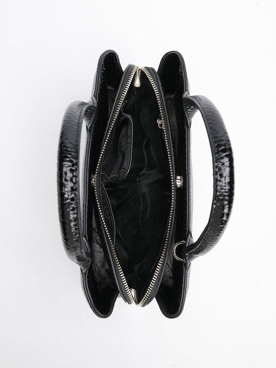 Rattanstasche Damen Handtasche Schulter Schwarz