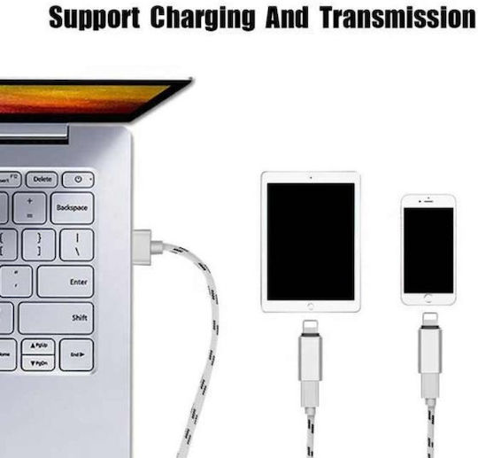 Adaptor Încărcare Rapidă Micro Usb Lightning Redare Muzică Transfer Date Argintiu