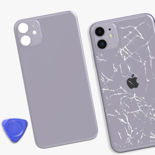 Clappio Replacement Rear Glass Iphone 11 Purple