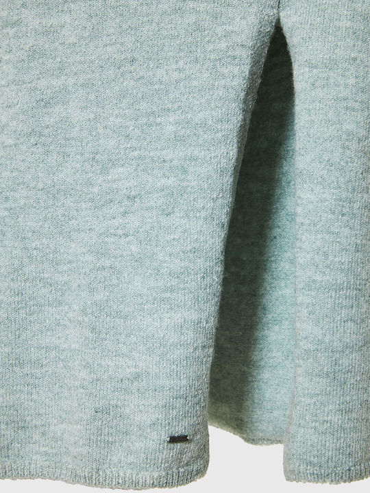 Midi Kleid mit Schlitz Grün