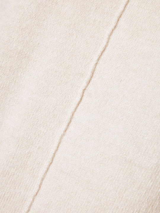 Midi Kleid mit Schlitz Beige