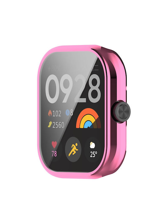 2-in-1 Hüllen-Bildschirmschutz für Xiaomi Redmi Watch 3 Lite Watch 3 Active Pink