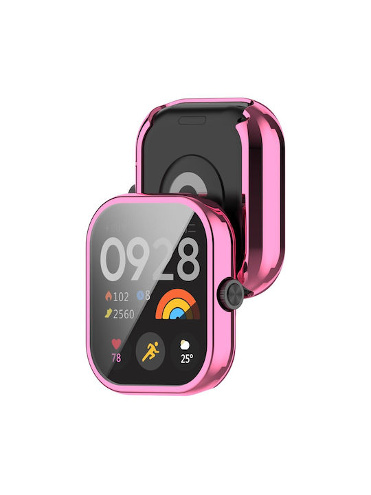 2-in-1 Hüllen-Bildschirmschutz für Xiaomi Redmi Watch 3 Lite Watch 3 Active Pink