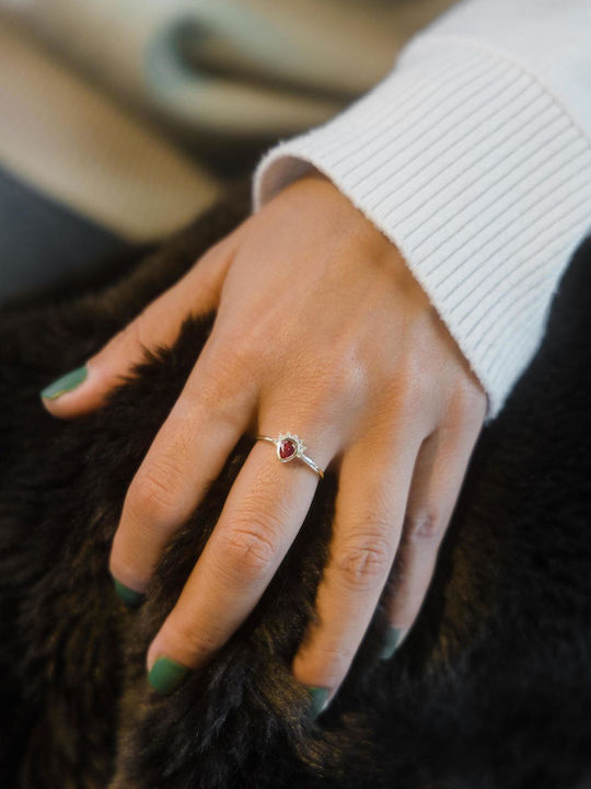 Themelidis Jewels Γυναικείο Δαχτυλίδι με Ζιργκόν από Χρυσό 9Κ