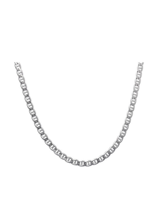 Croma Catene Silver Chain Neck Thin Thickness 4.6mm and Length 70cm