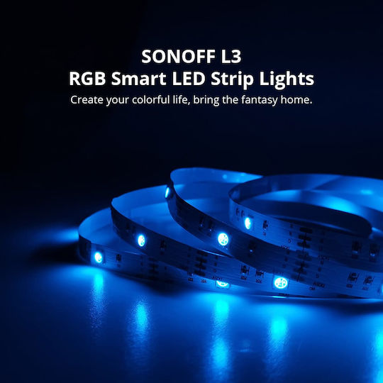 GloboStar Smart Ταινία LED Wi-Fi 5V RGB Φως 5m Τύπου SMD5050