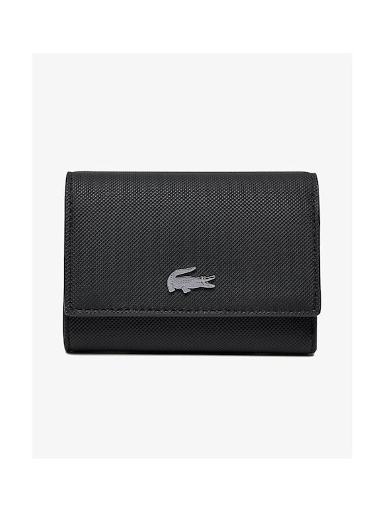Lacoste Μεγάλο Γυναικείο Πορτοφόλι με RFID Μαύρο