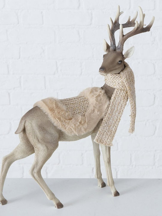 MSA Christmas Plastic Figure Reindeer Beige Height 42cm