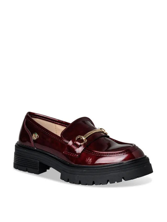 Envie Shoes Women's Loafers in Burgundy Color