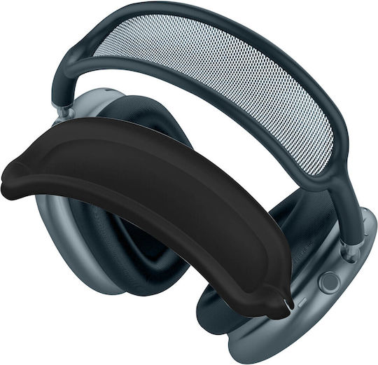 Bandă de protecție pentru AirPods Max, silicon moale la atingere, negru