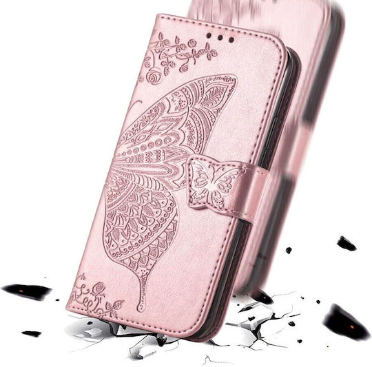 Butterfly Book Δερματίνης / Πλαστικό / Σιλικόνης Ροζ (Oppo A80 5G)
