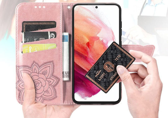 Butterfly Book Δερματίνης / Πλαστικό / Σιλικόνης Ροζ (Oppo A80 5G)
