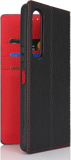 Brieftasche Leder / Kunststoff / Silikon Schwarz (Xperia 1 VI - Xperia 1 VI)