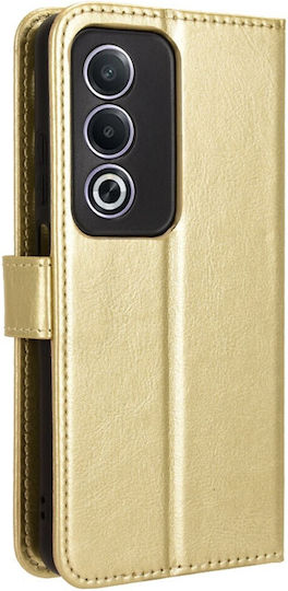 Wallet Synthetic Leather / Plastic / Silicone Gold (Oppo A80 5G)