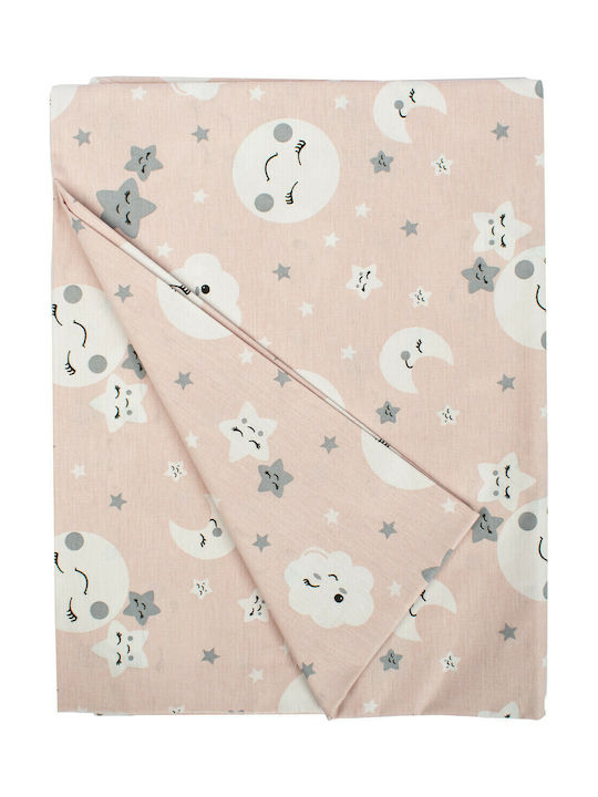 Dimcol Sheet Set Single Cotton Smile 82 Coral 160x240cm 2pcs