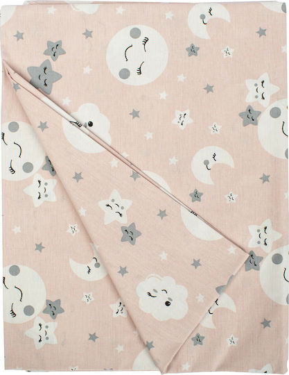 Dimcol Σετ Σεντόνια Μονά Βαμβακερά Smile 82 Coral 160x240cm 2τμχ