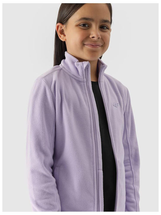 Kids Cardigan Fleece Purple