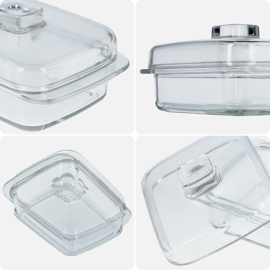 Kadax Glass Butter Dish Lid Butter Dish Container