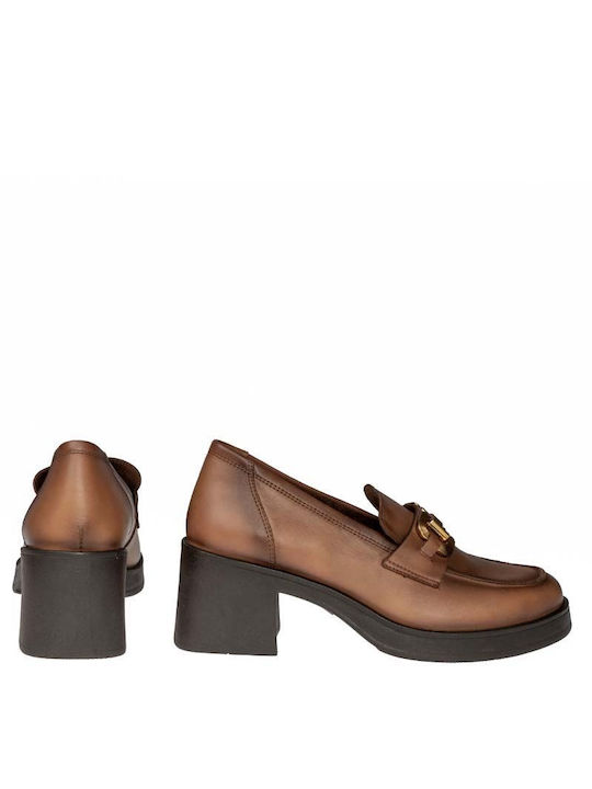 Ragazza Leather Tabac Brown Low Heels