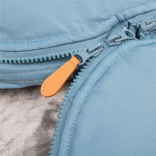 Universal Sac de picioare pentru cărucior Impermeabil Albastru cu căptușeală Fleece 90x45εκ.