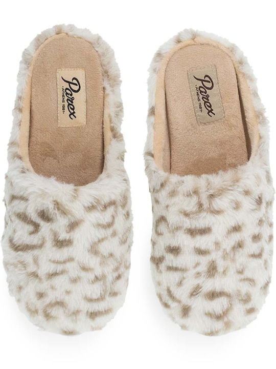 Parex Winter Women's Slippers in Beige color