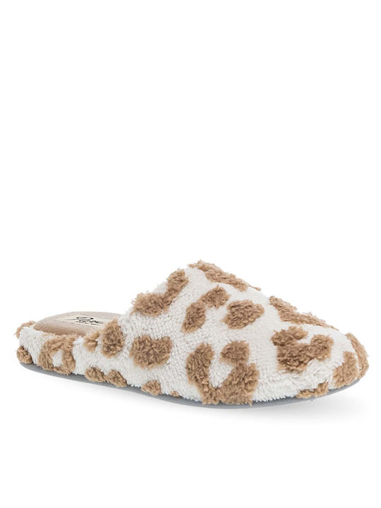 Parex Winter Women's Slippers in Beige color