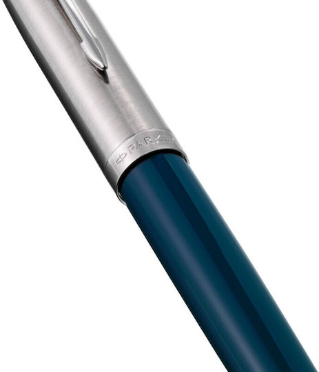 Parker Writing Pen Fine Blue made of Steel with Blue Ink