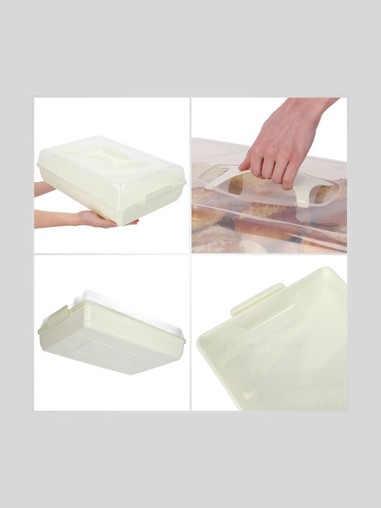 Kadax Plastic Container Cake Pastries Rectangular Large Box