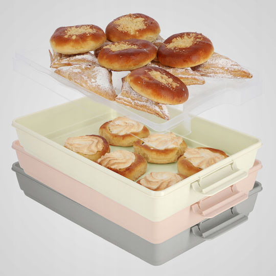 Kadax Plastic Container Cake Pastries Rectangular Large Box