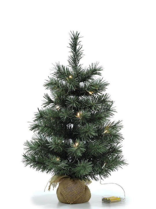 ArteLibre Christmas Decorative Snowy Illuminated Tree Green