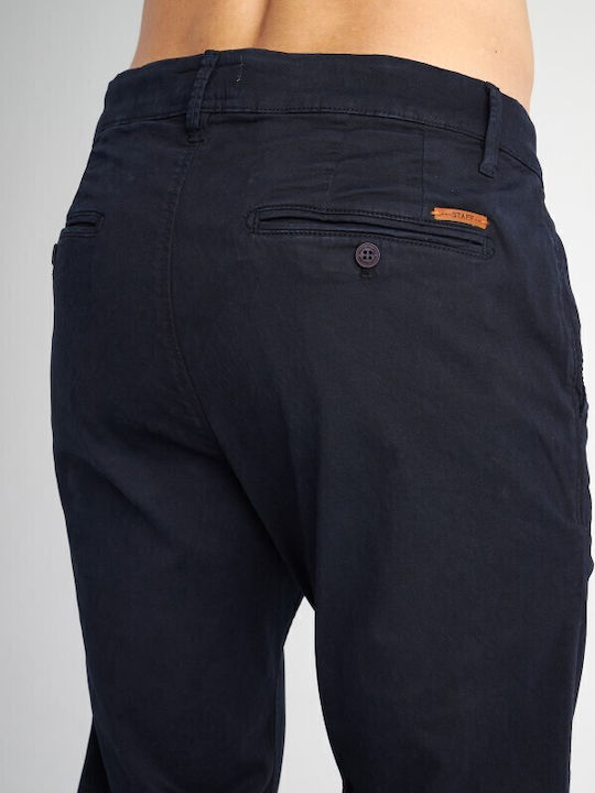 Culton Ανδρικό Παντελόνι Τζιν Ελαστικό Slim Fit Navy Μπλε