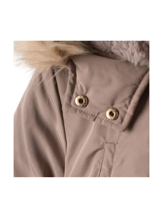 Evita Kids Parka with Hood Salmon