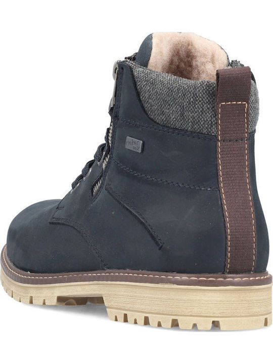 Leather Blue Men's Boots Waterproof Anatomical