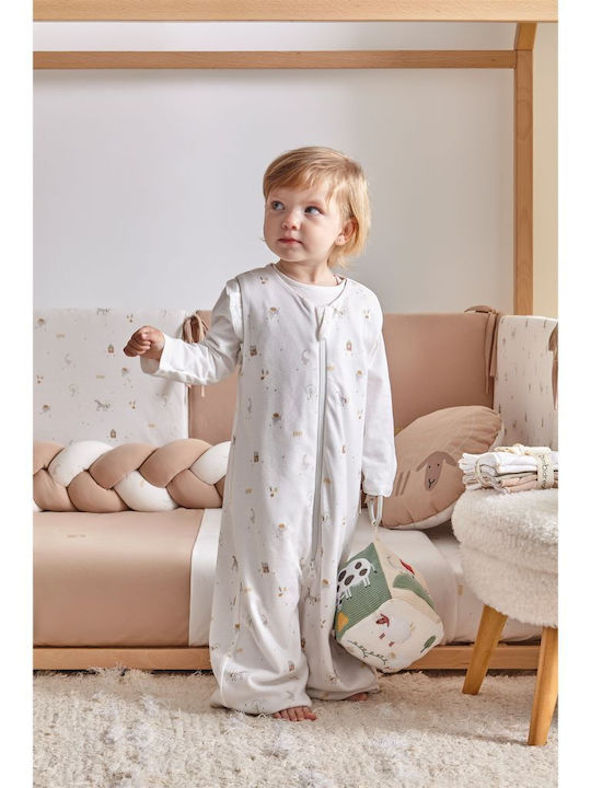 Bimbidreams Winterschlafsack mit Beinen Farm 2.5 Tog Weiß