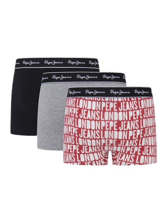 Pepe Jeans Men's Boxers 3Pack Red