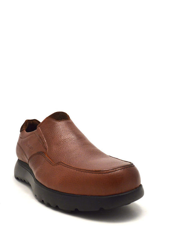 Softies Men's Leather Casual Shoes Tabac Brown