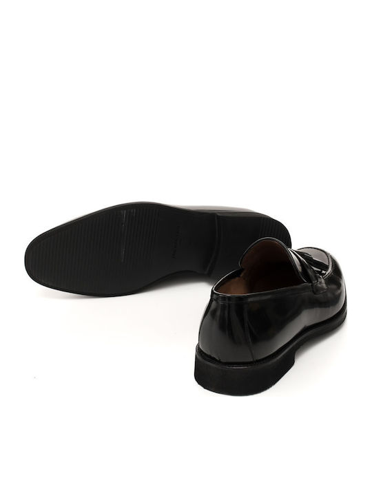 Δερμάτινα Ανδρικά Loafers σε Μαύρο Χρώμα