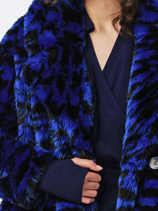 Women's Short Fur Royal Blue